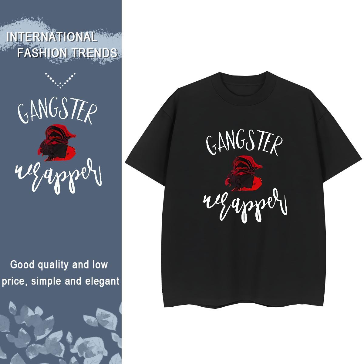 Free Shipping T shirt 230g 100% Cotton rose Casual Daily Wear Anime Pure Cotton Tshirts Fashion Casual Clothes