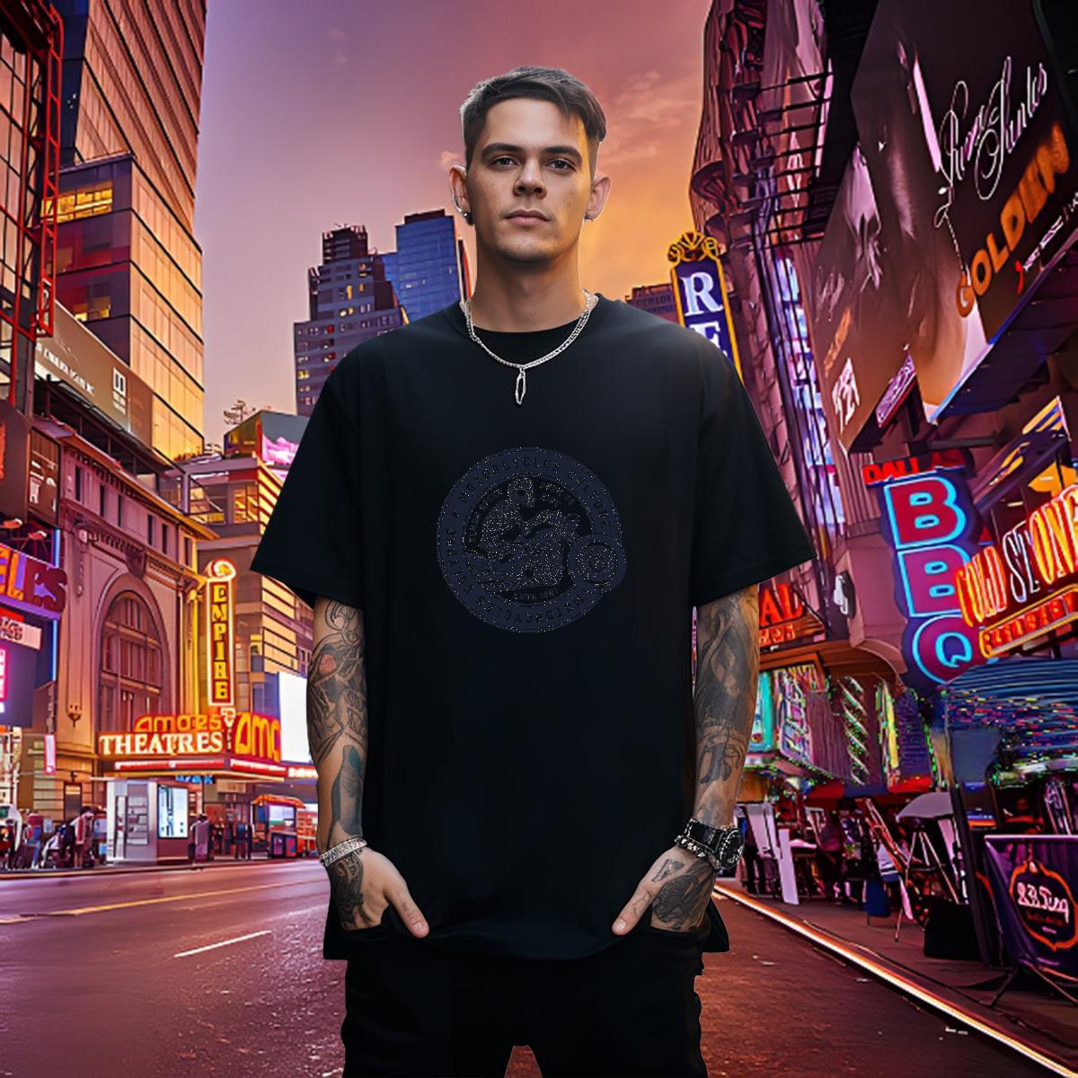 High Quality T Shirt For Man 230g Cotton skull Daily Wear Anime Pure Cotton Men Tshirts Stylist Tops