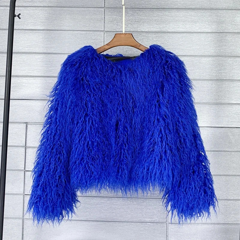 Warm artificial jacket womens fur coat loose large size 6XL winter furry 240824
