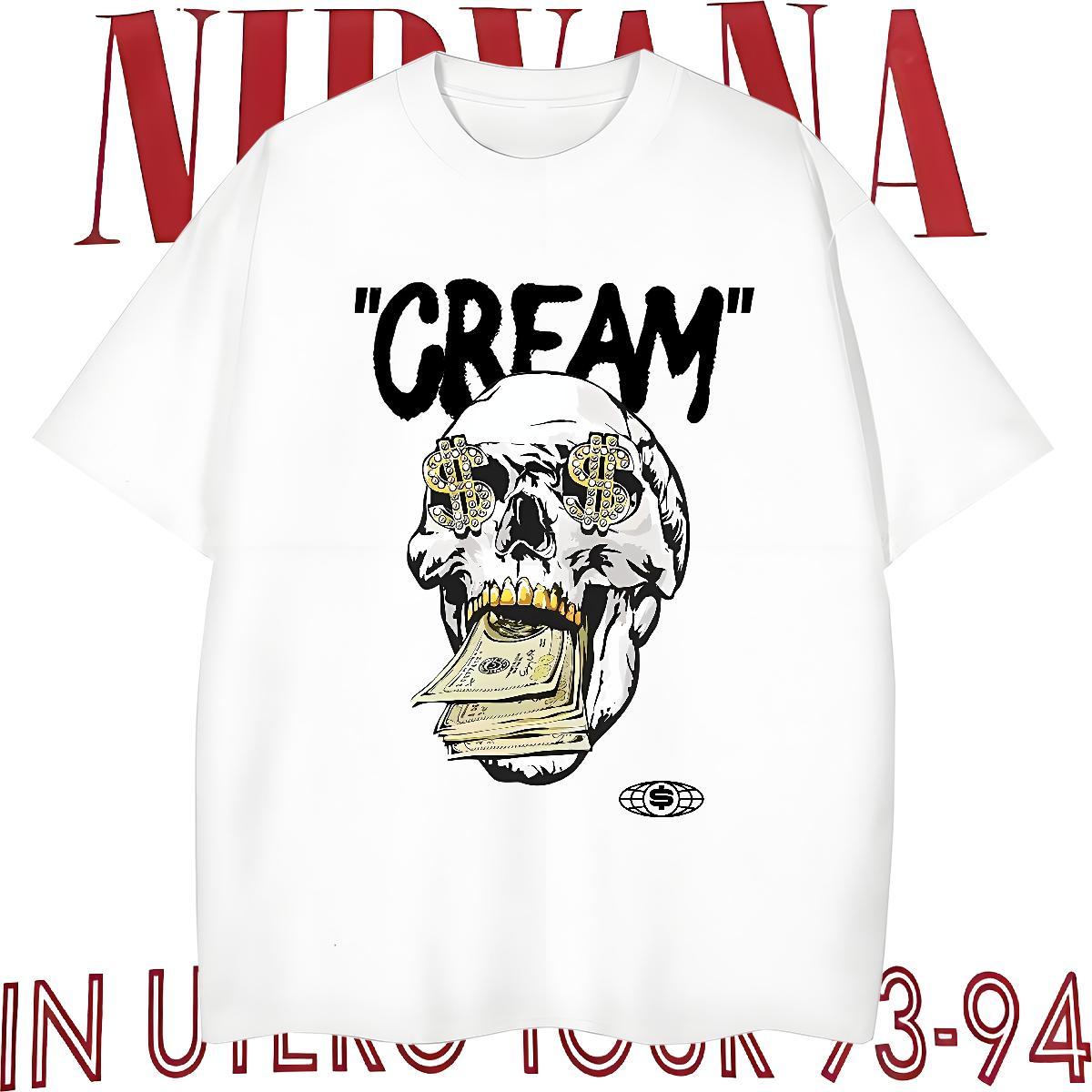 Comfortable Mens T Shirts 100% Cotton 230g skull Hip Hop Street Custom Anime Breathable Crew Neck Tshirt for Man Woman Fashion Designer Tops Shirt
