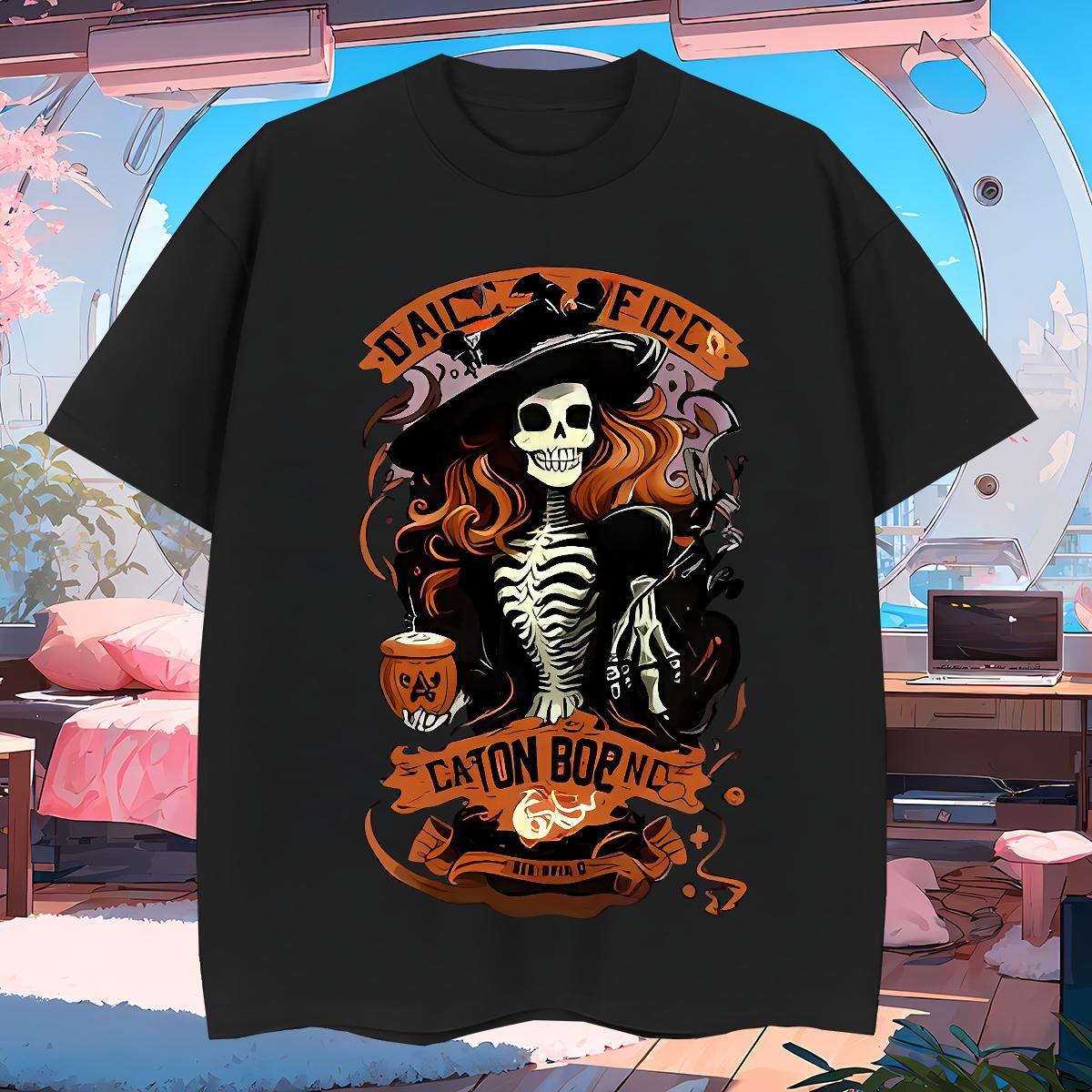 Loose T-Shirts for Men 230g 100% Cotton skull Hip Hop DIY Breathable Tshirts Fashion Designer Wear