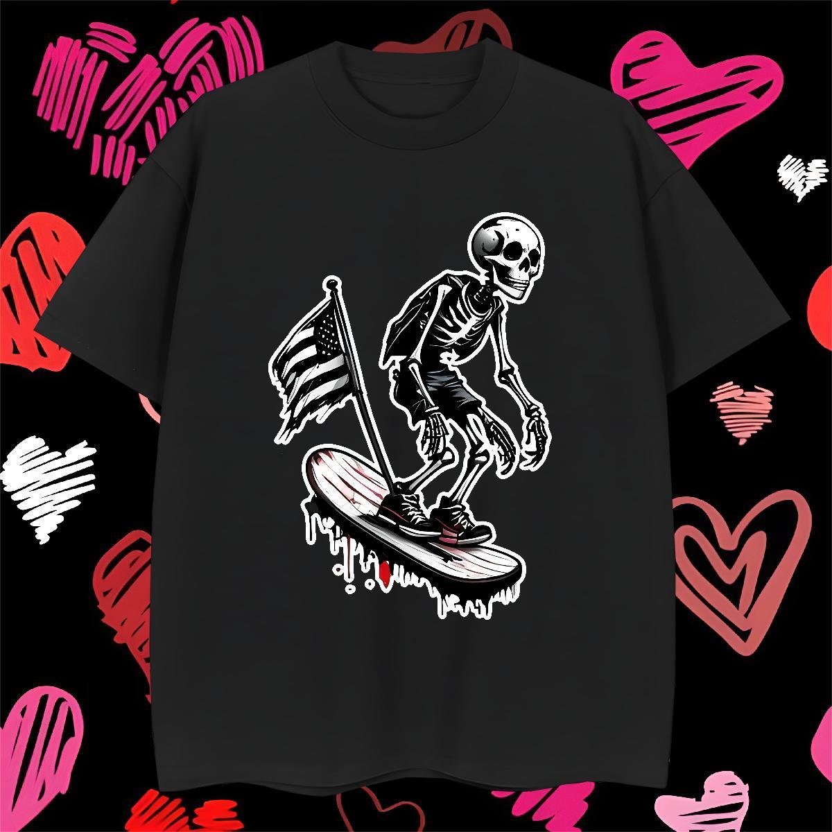 Loose T-Shirts for Men 230g Pure Cotton national flag Street Oversized 3XL 4XL Breathable Soft Men Tops Tees Fashion Designer Clothings