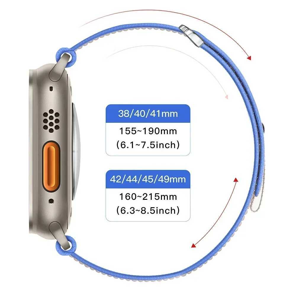 Trail Loop Strap for iwatch Ultra 2 49mm 9 8 7 45mm 41mm Sports Nylon Wristband for IWatch Series 6 5 4 3 SE 44mm 40mm 42mm Z240824