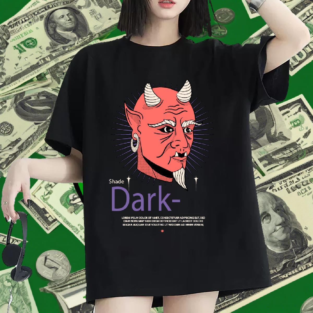 Designer Nice Woman Tshirt 230g Cotton Western style Daily Outfit T Shirt For Woman Breathable Crew Neck DIY Anime Printed Polos