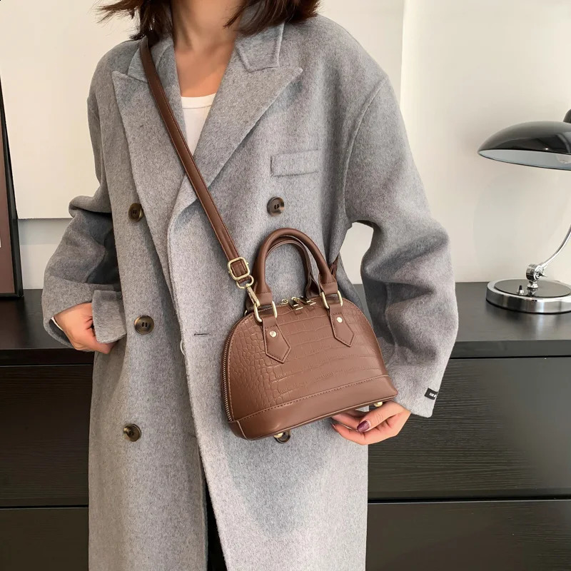 Women Shell Bag Print Leather Handbag And Purses Female Shoulder Bags Clutch Classic Lady Top Handle 240824