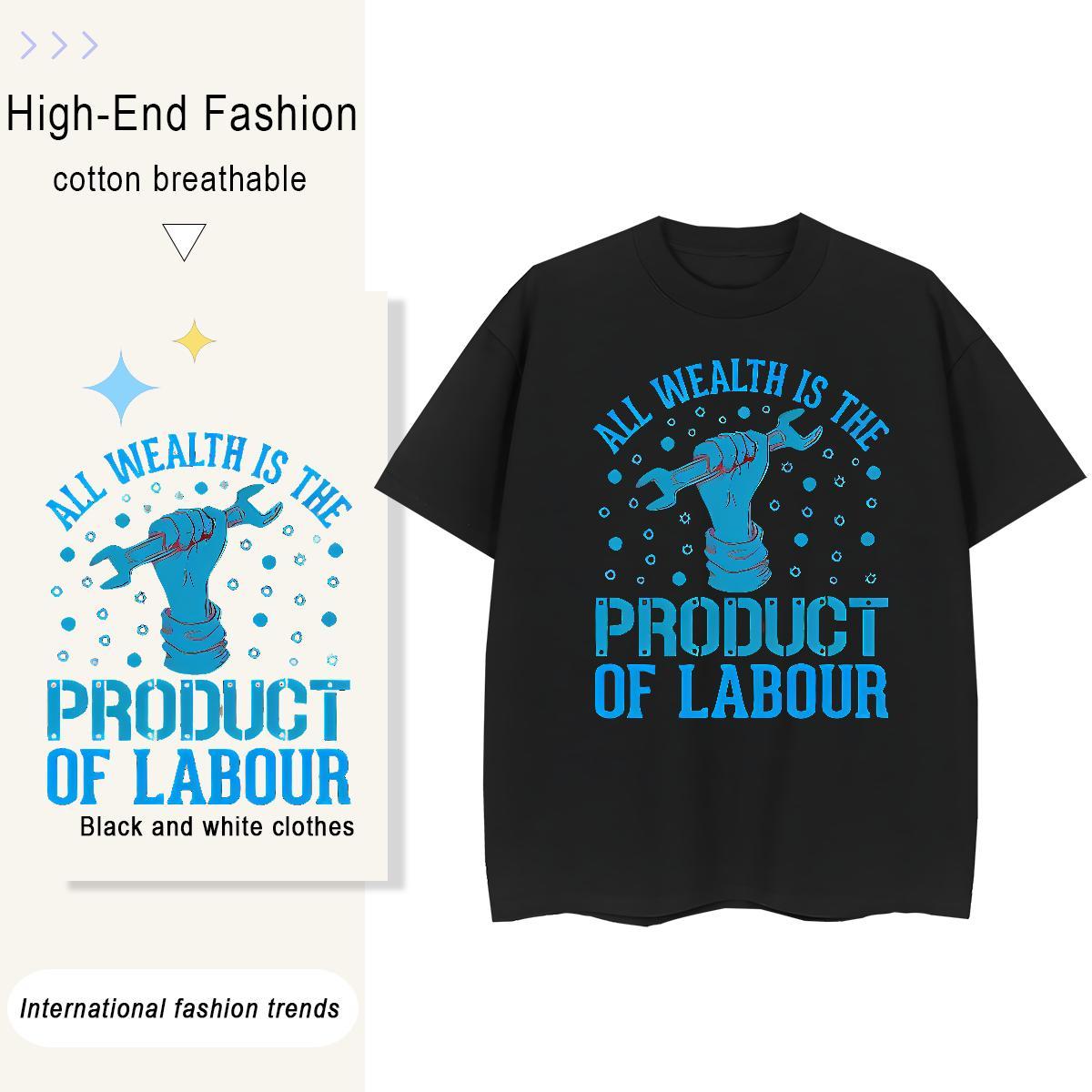 Female Couples T Shirts 230g Pure Cotton letter Summer Casual T shirt Short Sleeve O-Neck Customized Print Tops