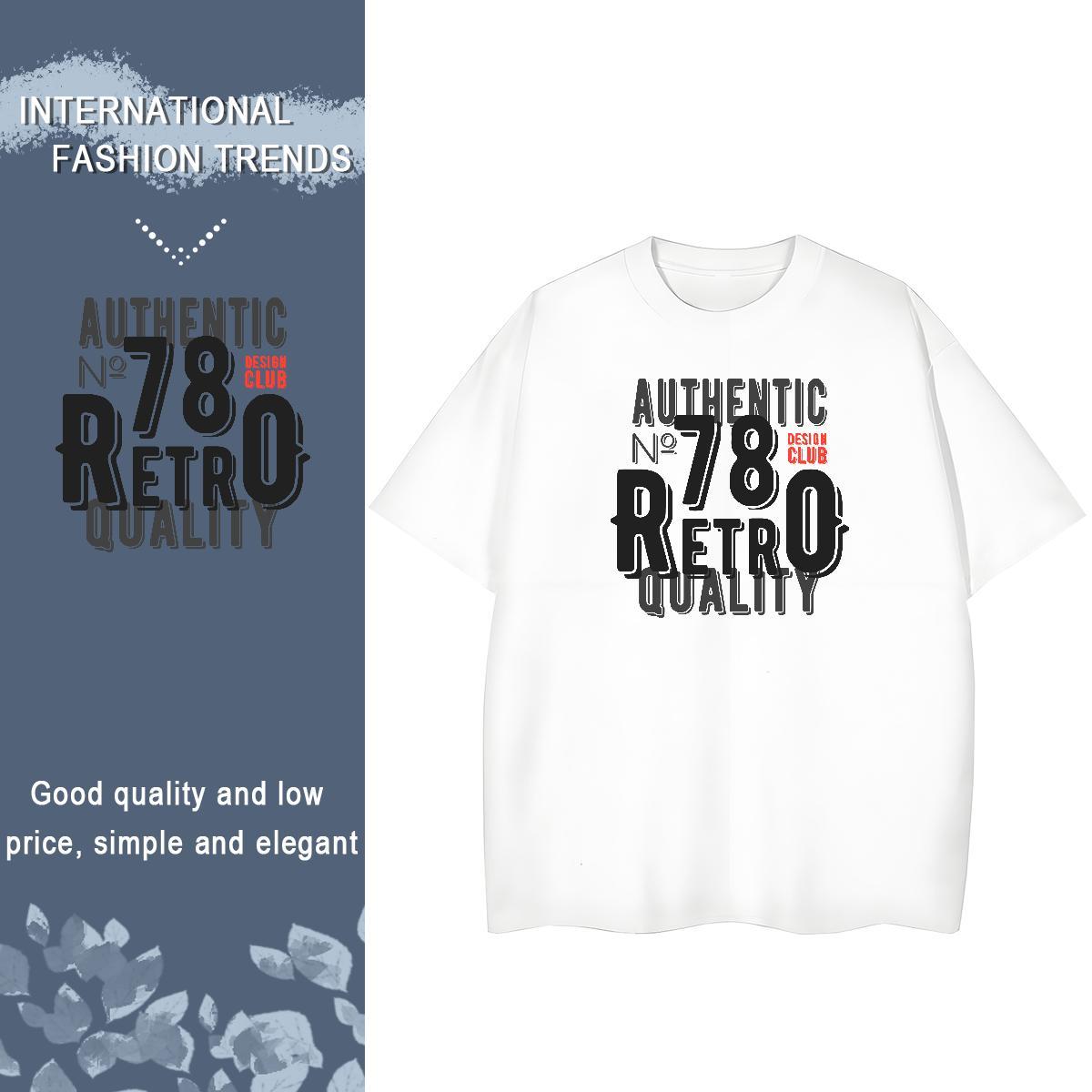 Loose Fit Man T Shirts 230g Pure Cotton letter Summer Casual White Plus Size Short Sleeve O-Neck Tshirts Factory Direct Top Tees