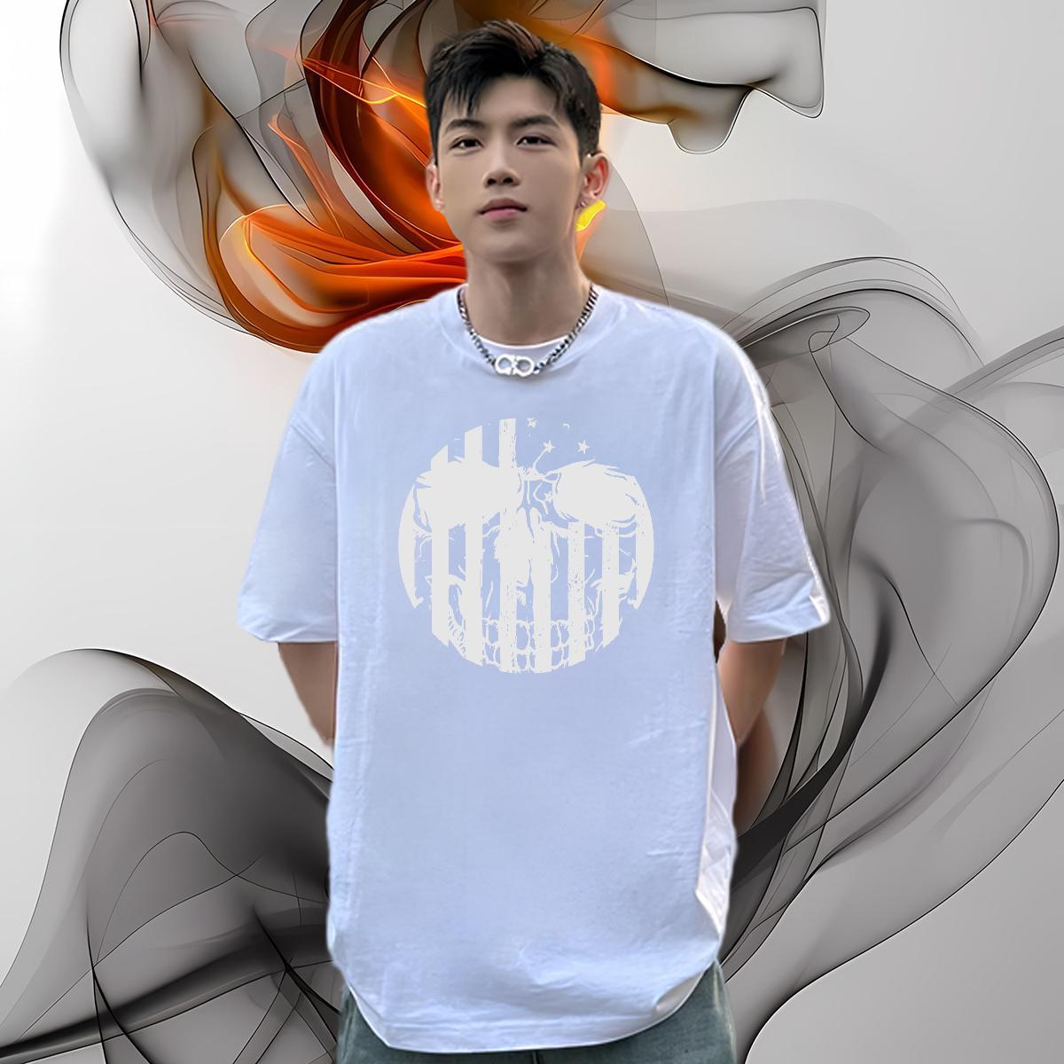 Soft T-Shirts for Men 230g Pure Cotton skull Street Casual Plus Size Custom Round Neck Short Sleeve Mens Tshirts Classic Casual Top Tees