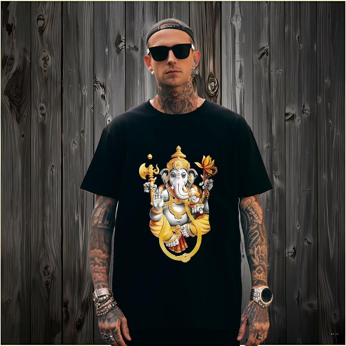 Popular T-Shirts for Men 230g Cotton religion Hip Hop Custom Printing Short Sleeve O-Neck Men Tshirts Classic Casual Tee Shirt
