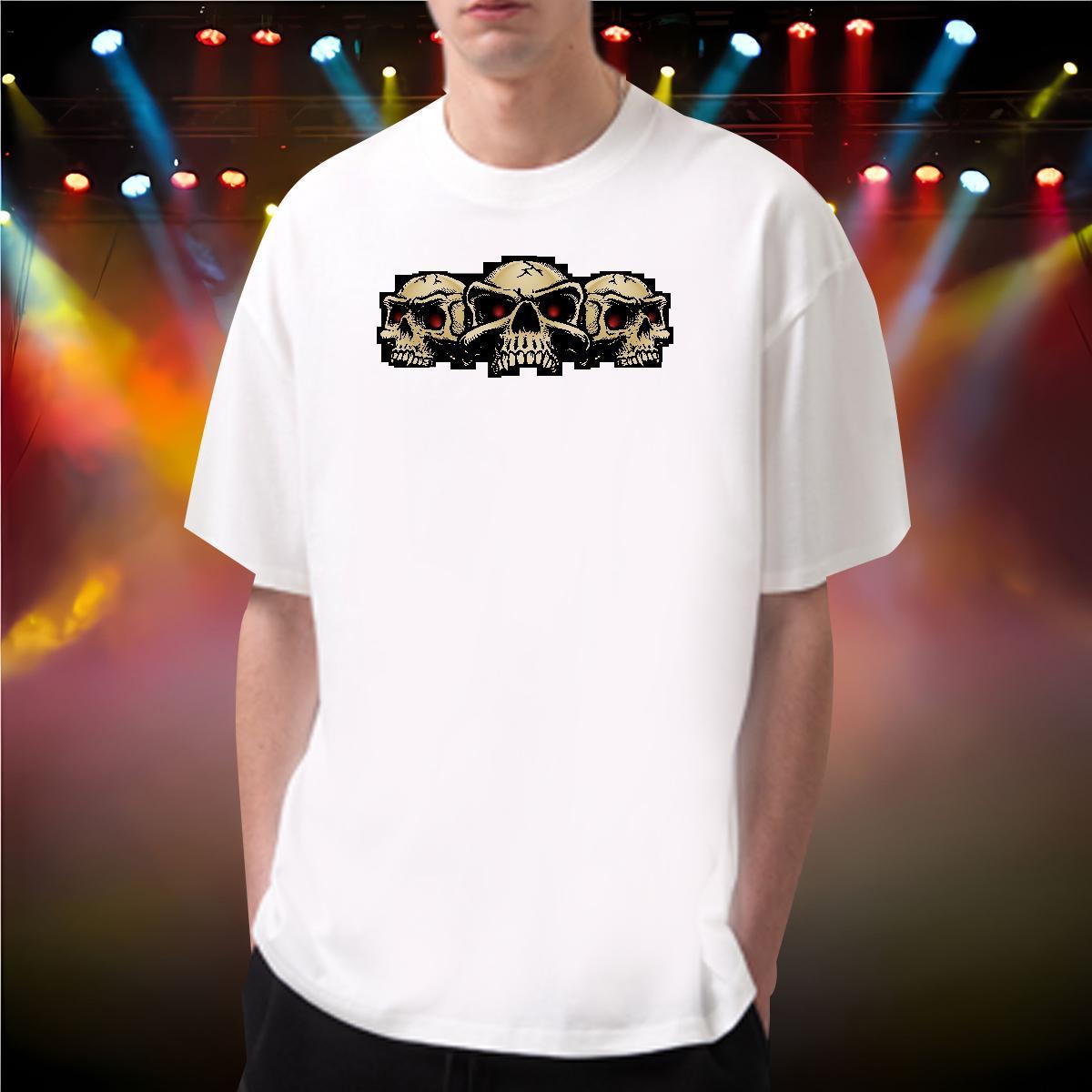 Classic T-Shirts 230g 100% Cotton skull Sports Casual Customized Breathable Short Sleeve Men Tees Designer Tops Tees