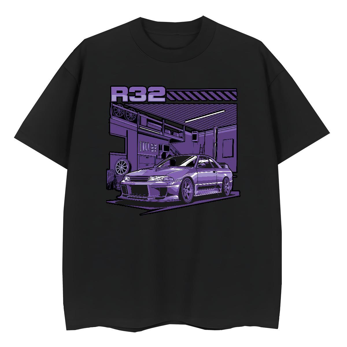 Loose Fit T-Shirts for Men 230g Pure Cotton car Casual Daily Wear Anime O Neck Short Sleeves Couples T Shirts Fashion Designer Tops