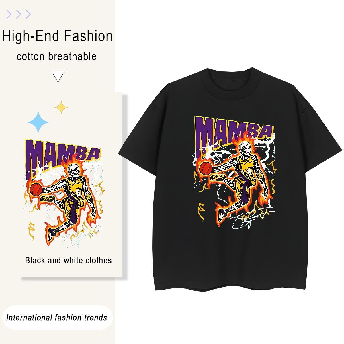 Brand Mens T Shirts 230g Cotton skull Beach Anime Breathable Crew Neck Tshirt for Man Woman Classic Casual Clothings