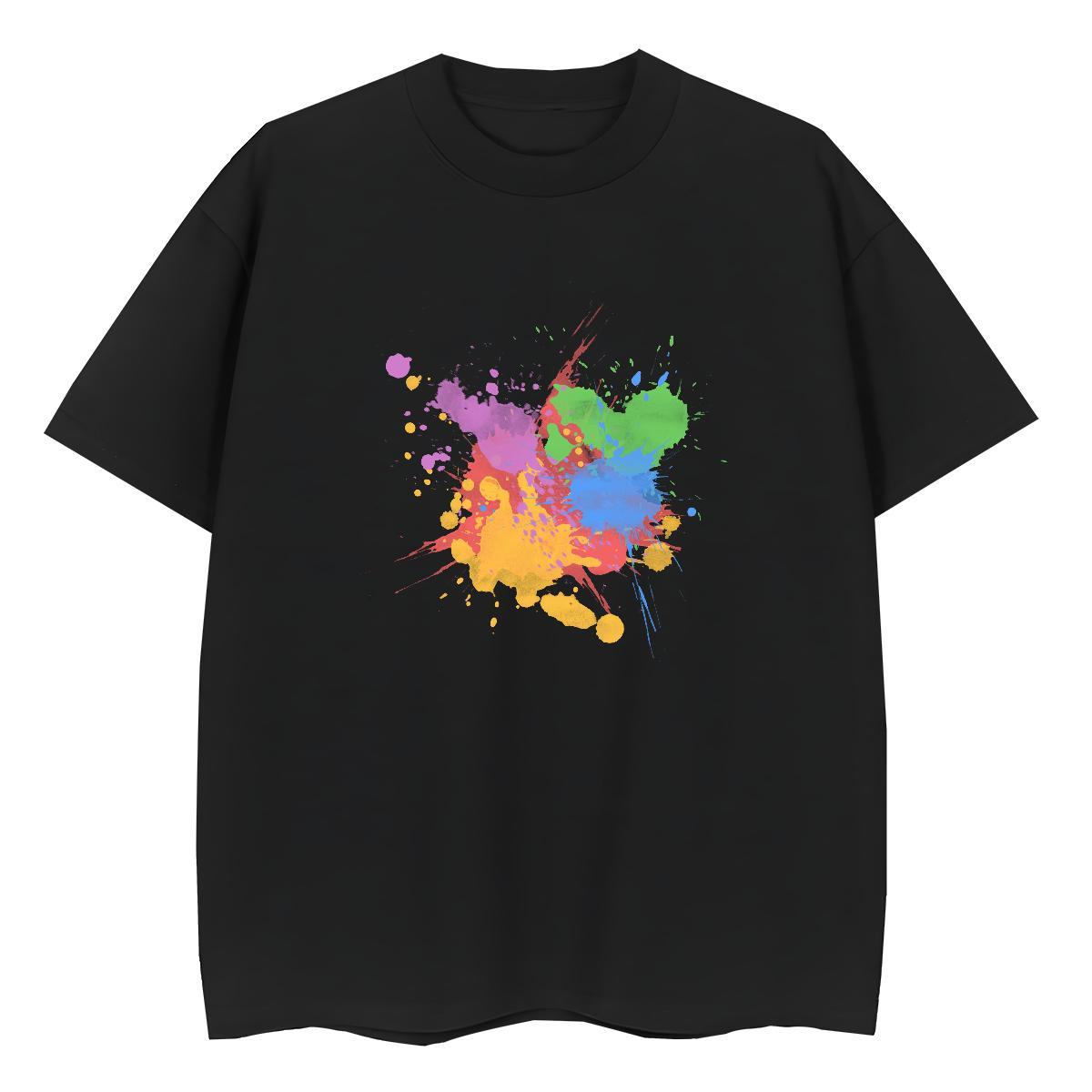 Brand Lady T shirt 100% Cotton 230g painting Street T Shirt For Woman Breathable DIY Logo Tees Shirts