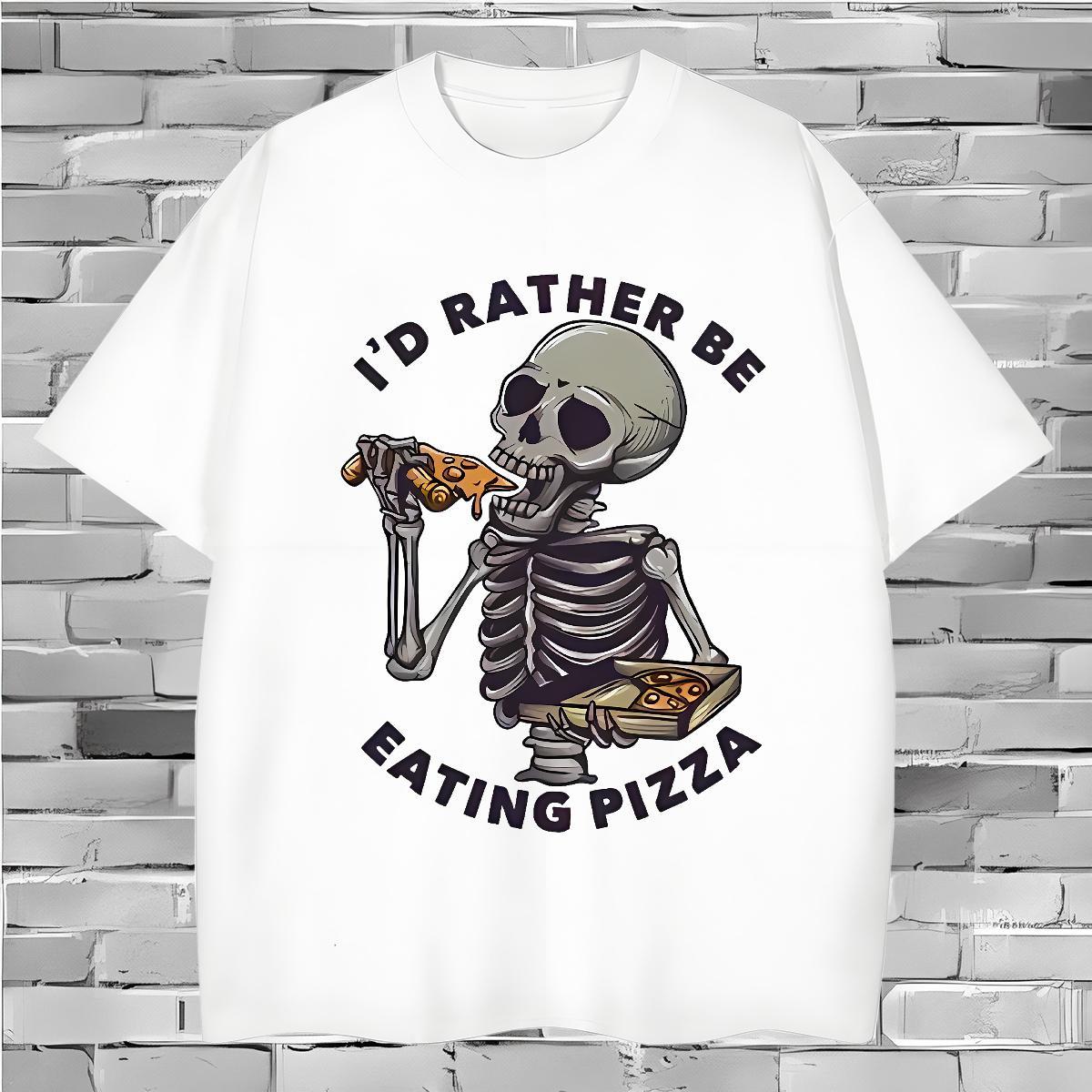 Classic T-Shirts 100% Cotton 230g skull High Street Hip Hop Plus Size Cartoon Breathable Soft Men Tees 2024 Tops