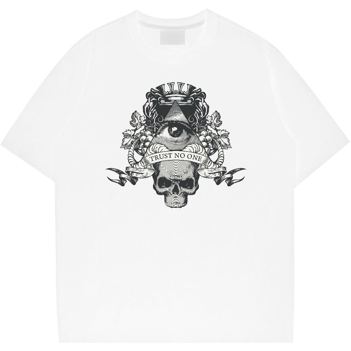 High Quality Man T Shirts 100% Cotton 230g skull Outdoor Custom Big Size Breathable Crew Neck Mens Tshirts Designer Tops
