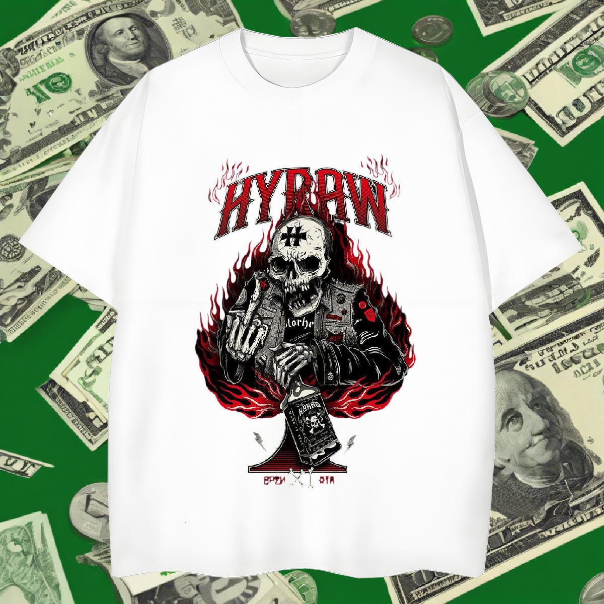 Designer T shirt 100% Cotton 230g skull Casual Daily Wear DIY Logo Oversized Breathable Short Sleeve Men Clothes T-Shirt Fashion Casual Top Tees