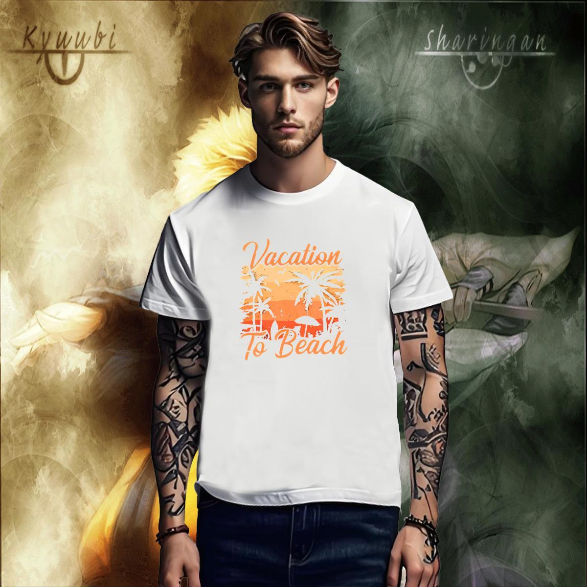 Wholesale Men T Shirts 230g Cotton tree Daily Outfit Oversized 4XL Breathable Men Tshirts 2024 Polos