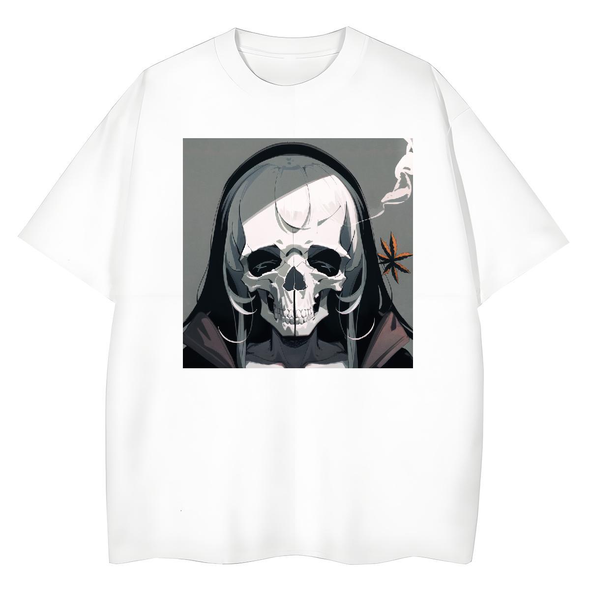 Brand Man T Shirts 230g Pure Cotton skull Daily Wear Asian Size Short Sleeve Soft Men Tees Designer Fashion Tops Tees