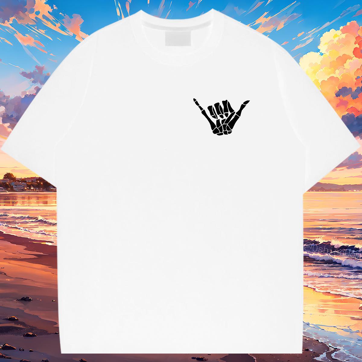 Unisex Men T Shirts 230g 100% Cotton skull Street Wear Custom Printing Pure Cotton Tshirt for Man Woman 2024 Polos