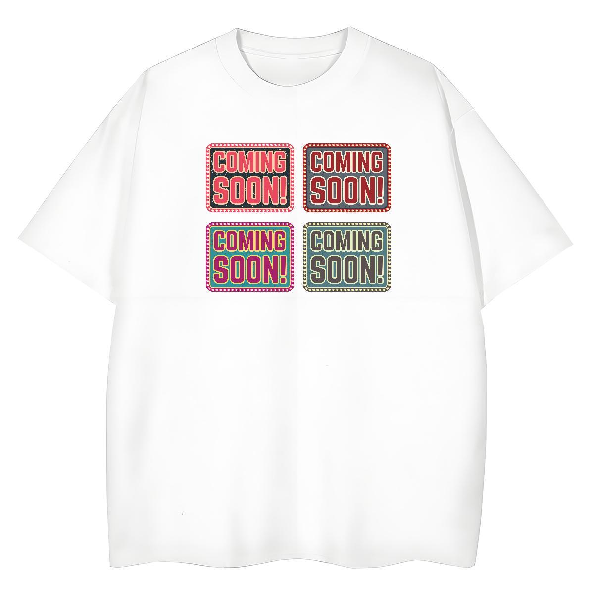 Soft T-Shirts 230g Cotton letter Spring Summer Custom Printing Crew Neck Breathable Tshirt for Man Woman Customized Tees