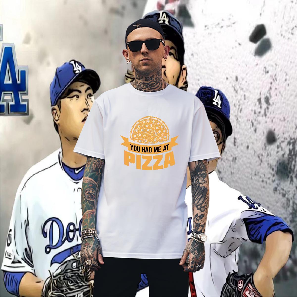 Brand T Shirt For Man 100% Cotton 230g letter Hip Hop DIY Anime Crew Neck Men Clothes T-Shirt Fashion New Tshirts