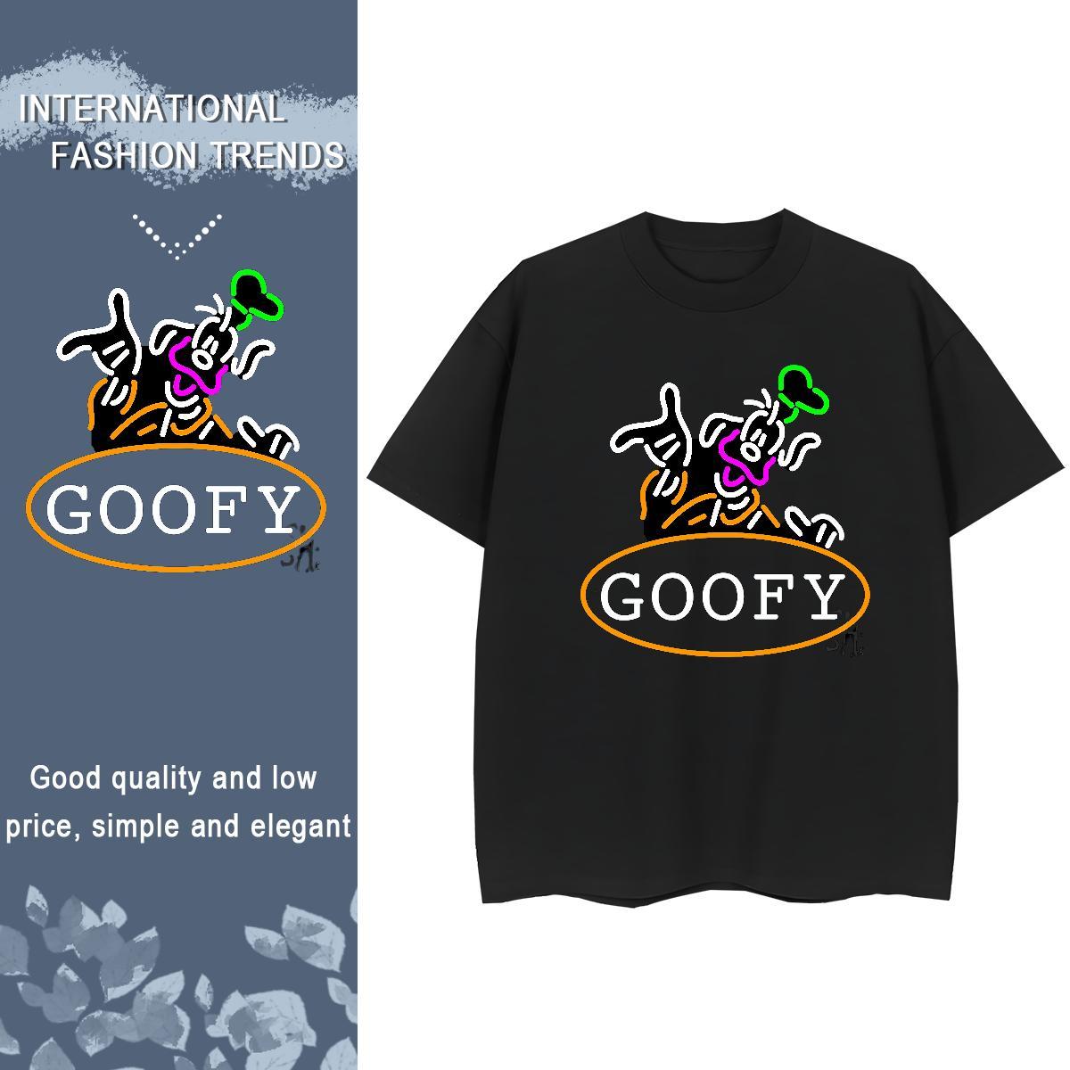 Free Shipping Unisex Tshirts 230g 100% Cotton letter High Street Hip Hop T-Shirts for Women Short Sleeve O-Neck Cartoon Print Wear