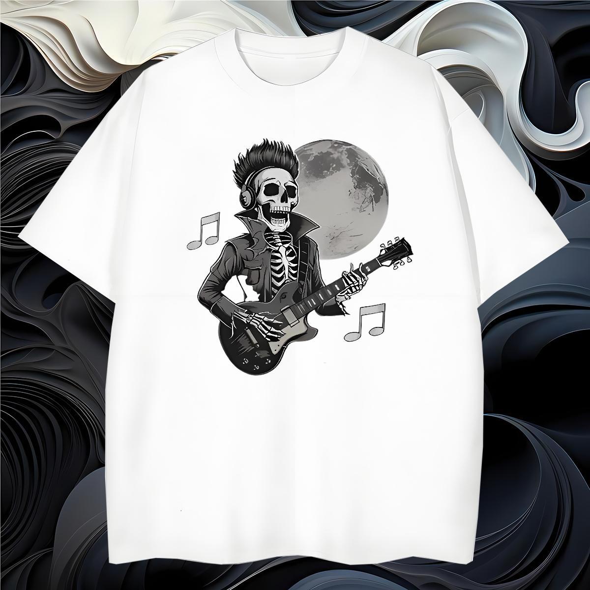 Popular T-Shirts 230g 100% Cotton guitar Sport Custom Anime Breathable Soft Mens Tshirts Fashion Tops