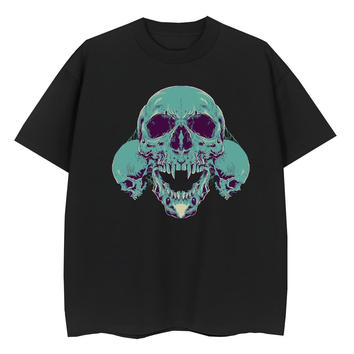 Brand Men T Shirts 230g 100% Cotton skull Street wear Hip Hop Customized Breathable Soft Men Clothes T-Shirt New Tops Shirt