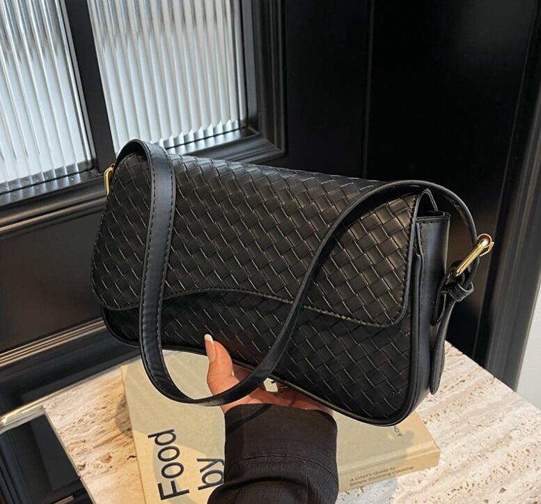 Women New Buckle Shoulder Bag Commuting Work Fashion Simple Style Armpit Bag Handheld Free shipping