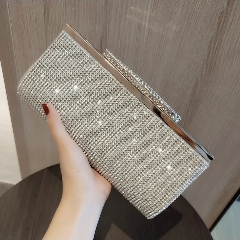 Highgrade Women Wedding Diamond Bag Bling Clutch Crystal Crossbody Bags Party Purse For hand bag 240824