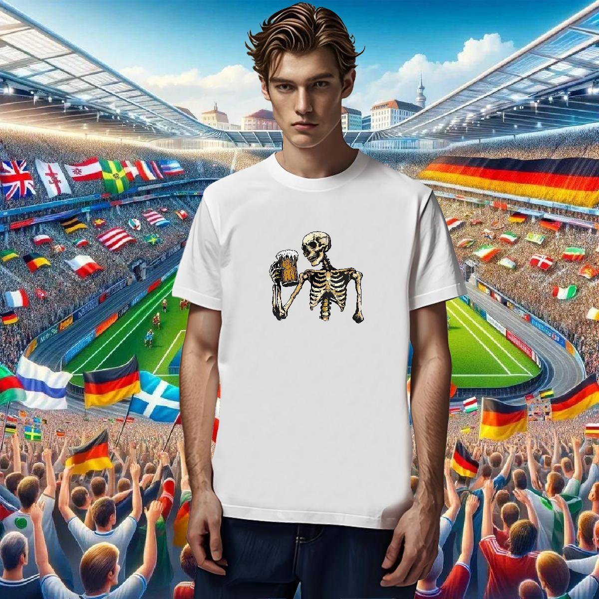 Loose Fit Man T Shirts 100% Cotton 230g beer Home Outdoor Custom Cartoon Short Sleeve Soft Men Tees 2024 Top Tees