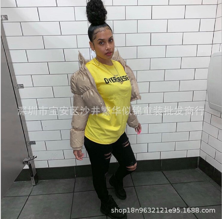 Womens New Bright Bread Jacket Down Cotton Jacket