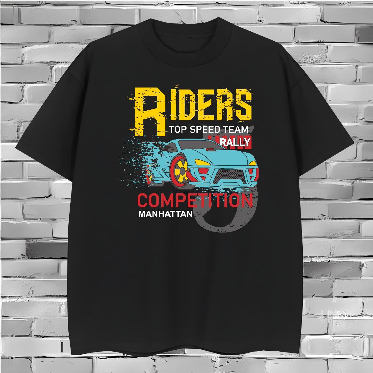 Comfortable T Shirt For Man 230g 100% Cotton car Beach Customized Print O Neck Short Sleeves Tshirts Fashion New Tops Shirt