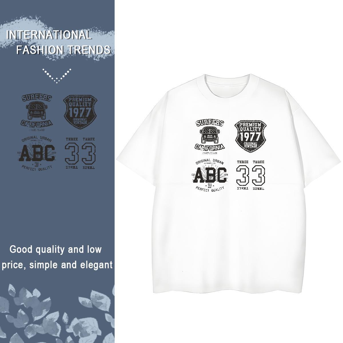 High quality Lady T shirt 230g 100% Cotton letter Sports Street Wear Woman T Shirts Breathable Crew Neck Cartoon Printing L-4XL Clothes Shirt