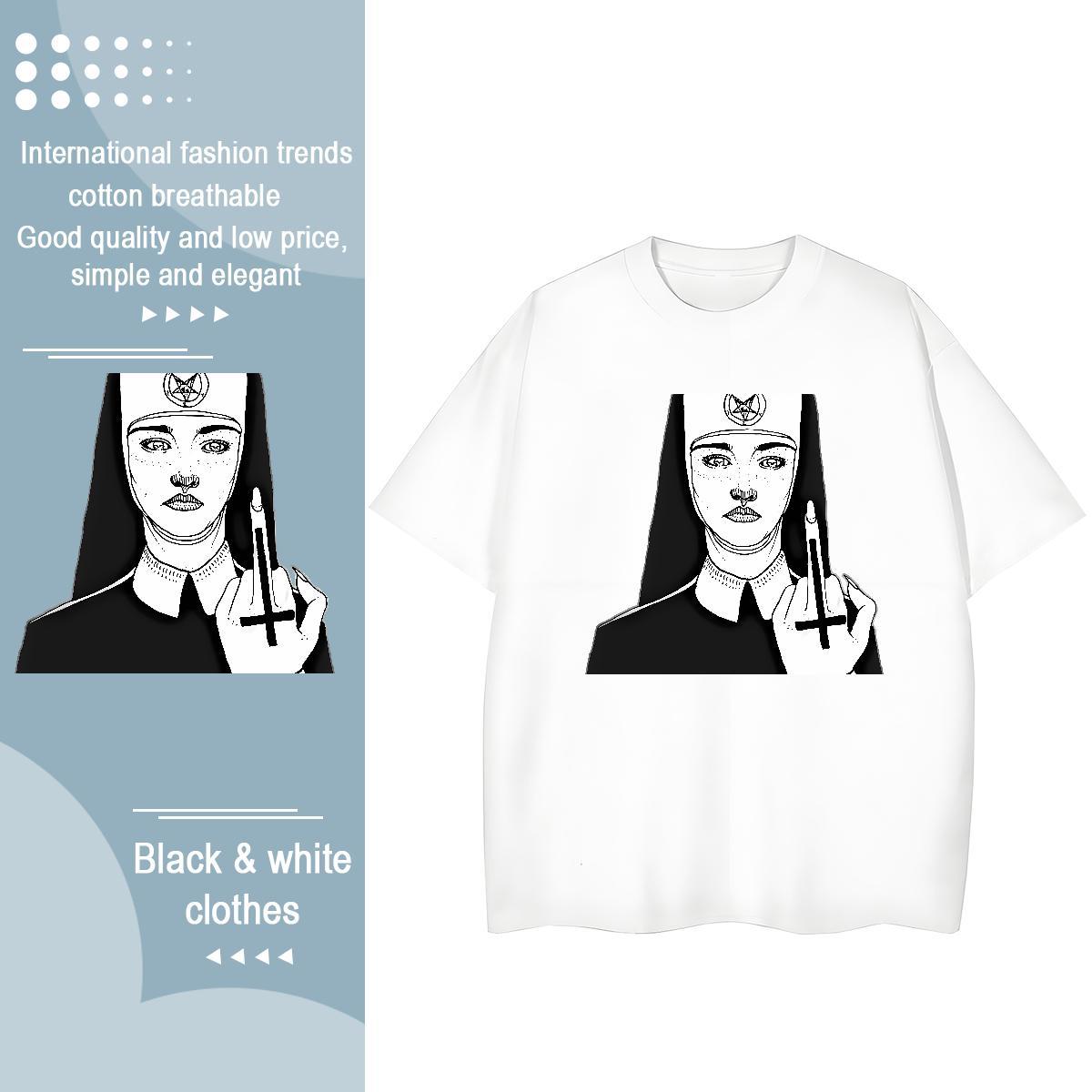 Designer Women Tees 230g Cotton contempt Street Casual T-Shirts Short Sleeve O-Neck Skull Clothings