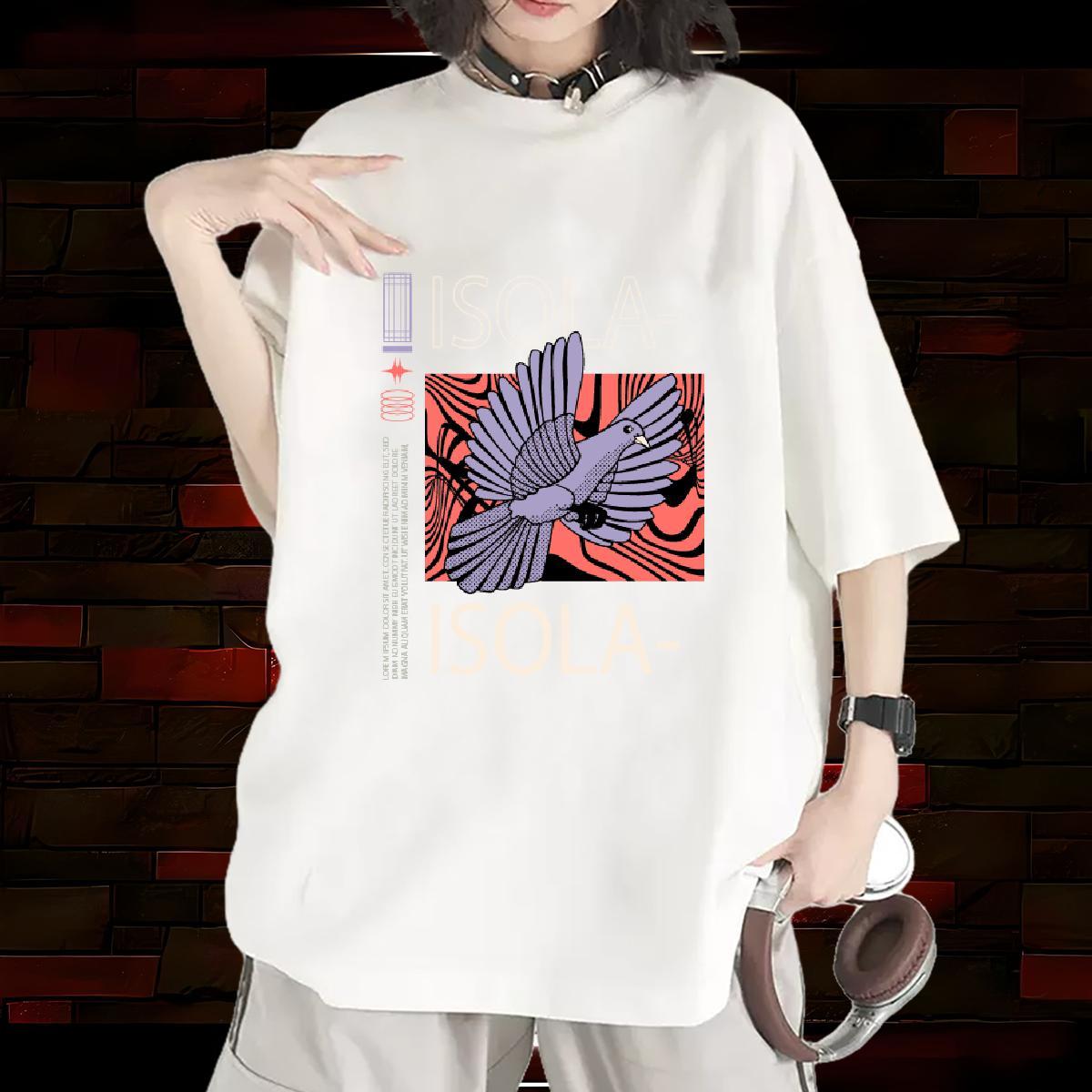 Free Shipping Woman Tshirt 230g Pure Cotton fly High Street Hip Hop Woman T Shirts Breathable Soft Custom Print Oversized Tshirts