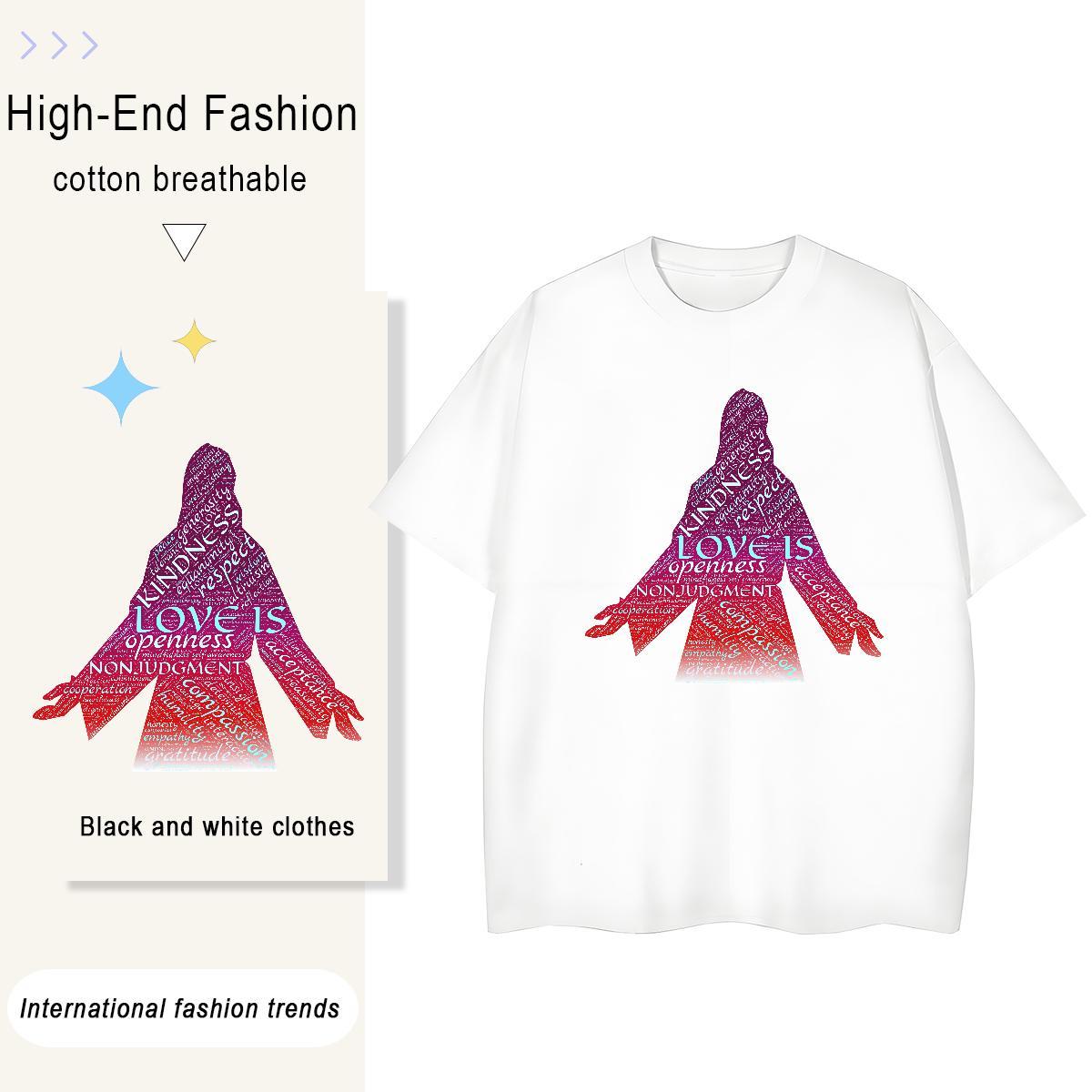 Cool T Shirt For Man 230g Pure Cotton portrait Street DIY Logo Oversized Breathable Soft Men Clothes T-Shirt Classic Casual Tops Tees