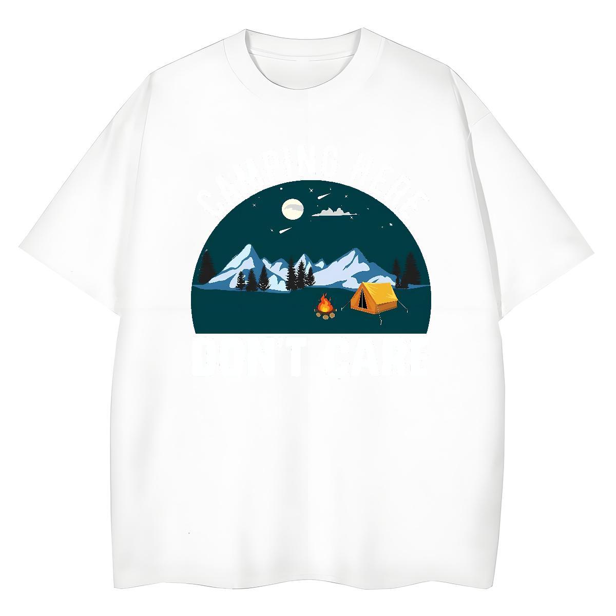 Brand Women Tees 100% Cotton 230g mountains Sports Casual Woman T Shirts Breathable Soft Black White Tee Shirt