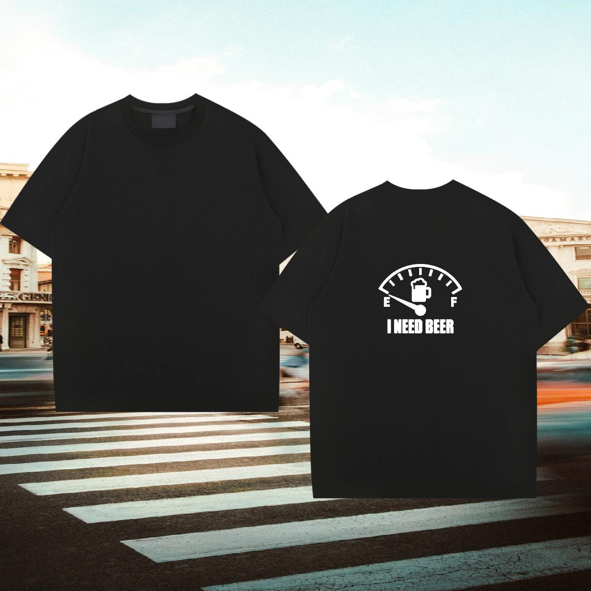 Soft Man T Shirts 100% Cotton 230g letter Outdoor Anime Print Crew Neck Breathable Mens Tshirts New Arrival Clothes