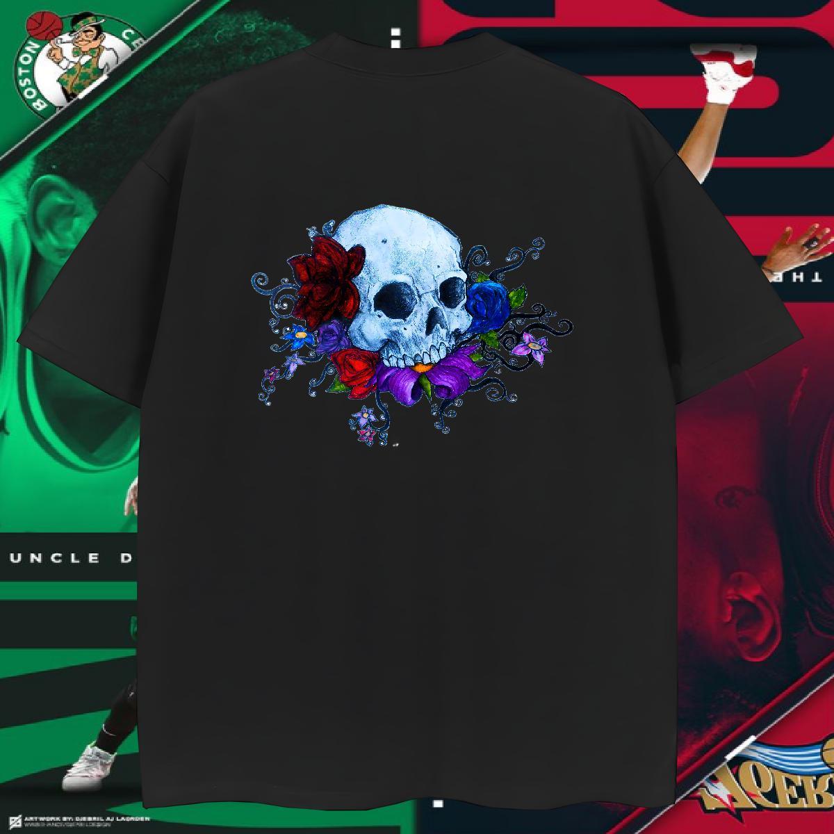 Popular T-Shirts for Men 230g Pure Cotton flower Casual Beach DIY Anime Crew Neck Men Tees Designer Fashion Tees Shirts