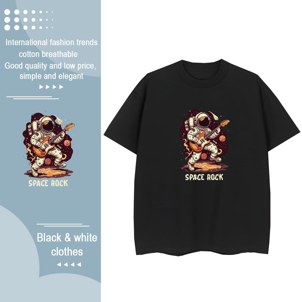 Designer Women Tshirts 230g 100% Cotton universe Daily Outfit T shirt Breathable Short Sleeve DIY Anime Printed Tops