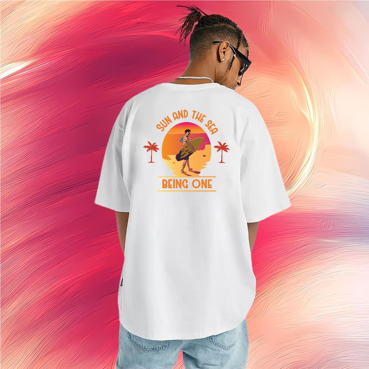 Free Shipping T Shirts Men 230g Cotton tree Hip Hop Street Oversized 3XL 4XL Crew Neck Men Tshirts Designer Fashion Clothings
