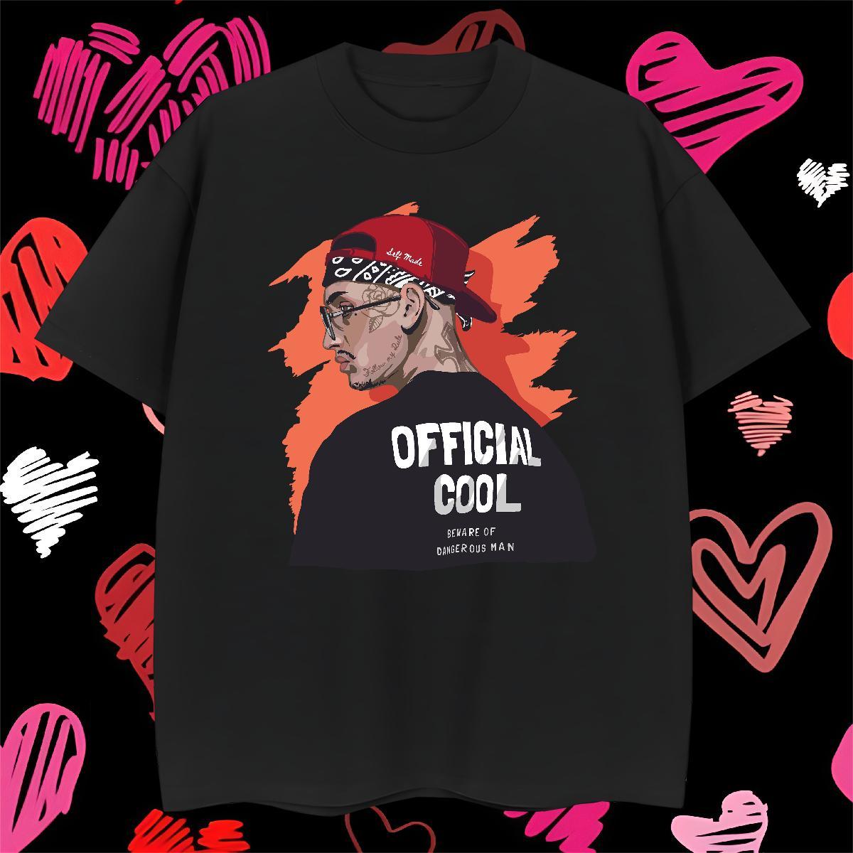 Soft Men T Shirts 100% Cotton 230g letter Hip Hop Cartoon Printing L-4XL Breathable Crew Neck Tshirts New Arrival Tees Shirts