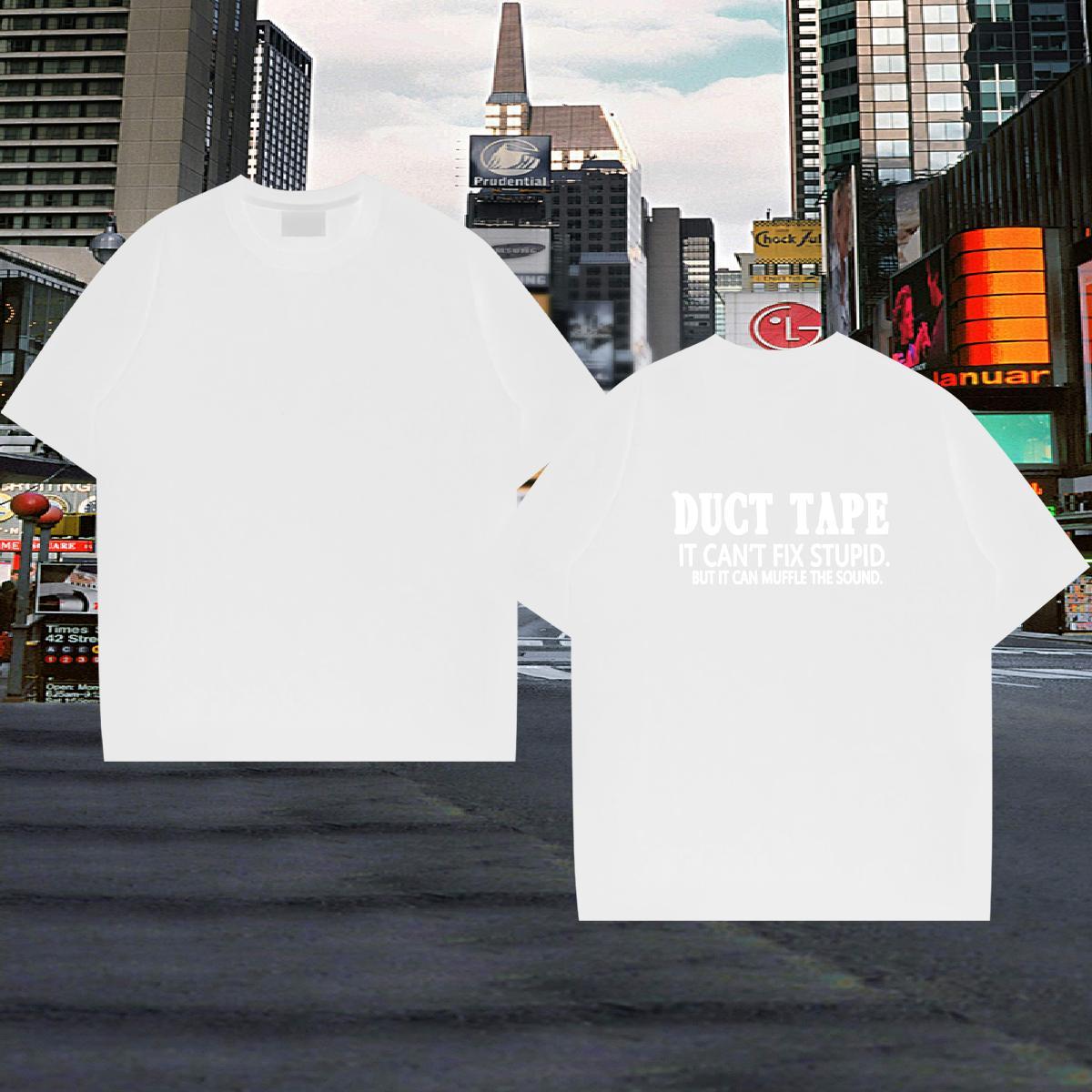 Popular T shirt 230g 100% Cotton letter Street Casual Asian Size Short Sleeve Soft Mens Tshirts Fashion New Tops
