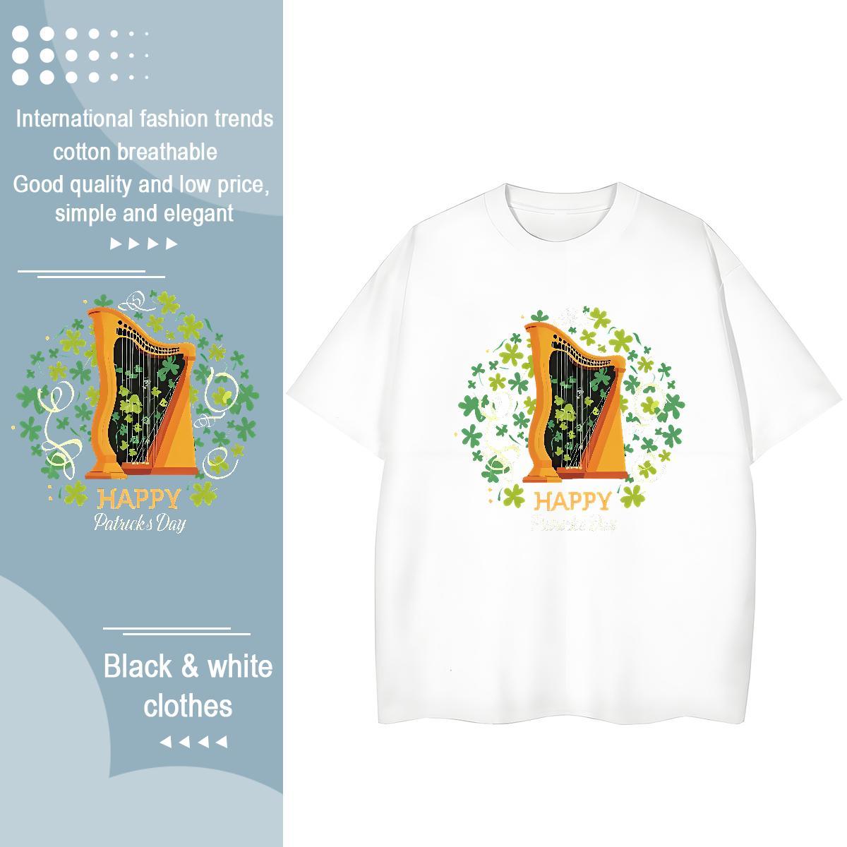 5A Unisex Tshirts 230g Pure Cotton painting Sports Street Wear T-Shirts for Women Breathable Short Sleeve DIY Anime Top Shirts