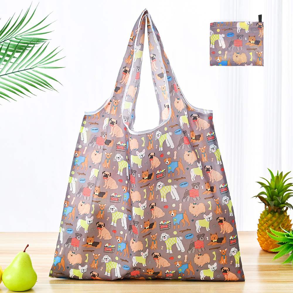 Large capacity folding shopping bag supermarket portable tote bag