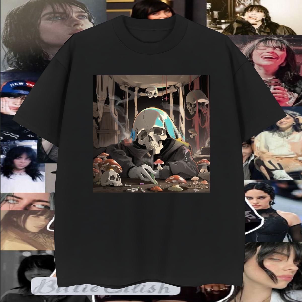 Unisex Men T Shirts 100% Cotton 230g skull Spring Summer Custom Cartoon Round Neck Short Sleeve Tshirt for Man Woman Stylist Tops Tees