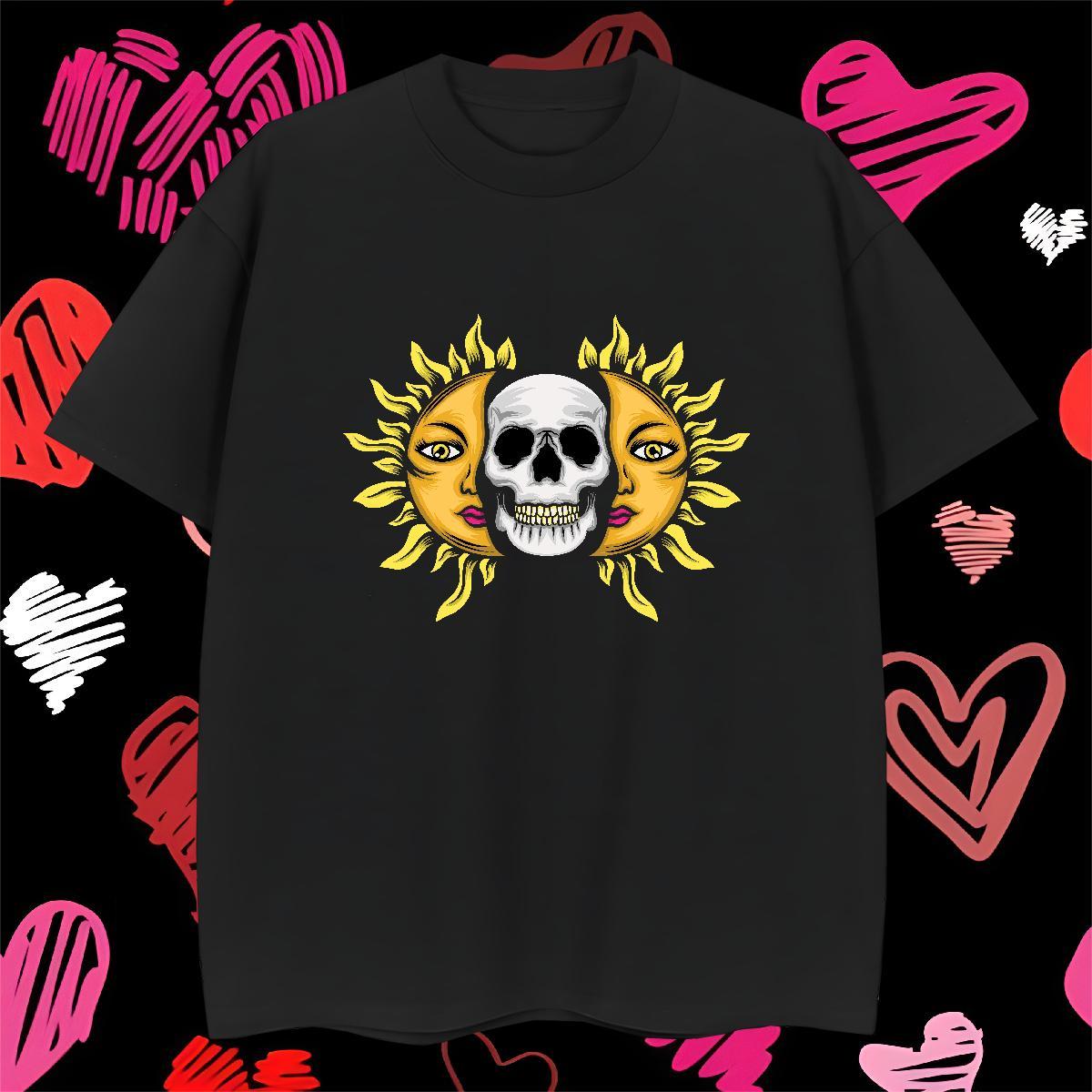 Cool Design T Shirts Men 100% Cotton 230g skull Home Outdoor Custom Anime Crew Neck Breathable Men Clothes T-Shirt Wholesale Top Tees