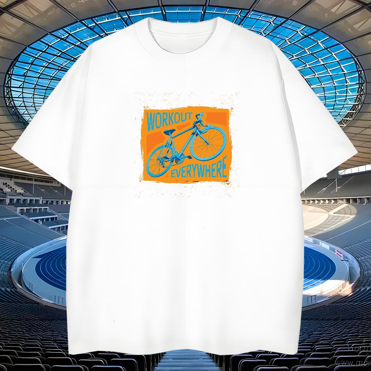 Free Shipping Mens T Shirts 230g Cotton bicycle Street Wear Custom Print Oversized Breathable Short Sleeve Tshirt for Man Woman Designer Fashion Top T