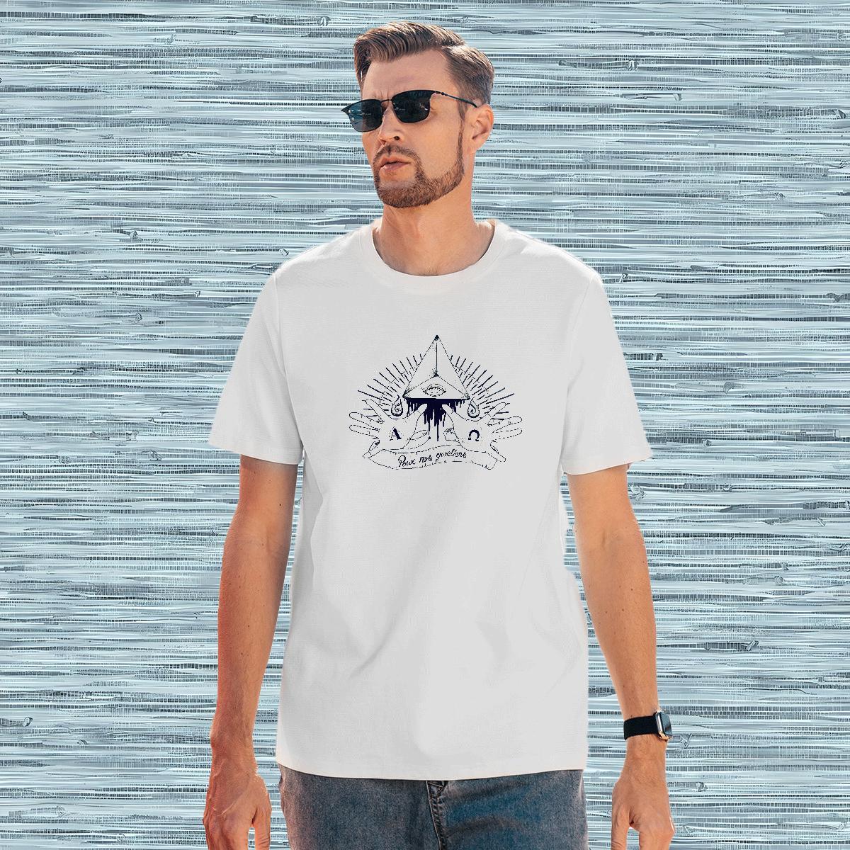 Comfortable T-Shirts 230g 100% Cotton eye of the devil Street Wear DIY Anime Breathable Short Sleeve Tshirts Fashion Design Clothings